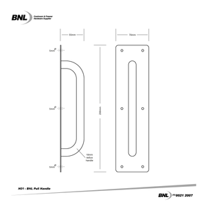 BNL H01 Stainless Steel Pull Handle Specifications