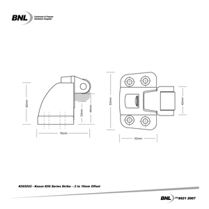 BNL K565002 Kason K56 Strike Specifications
