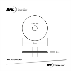 BNL R10 50mm Panel Washer Specifications