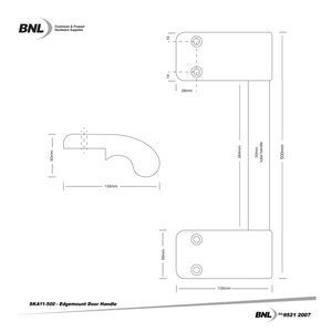 SKA11-500 Coolroom Edge Mount Handle