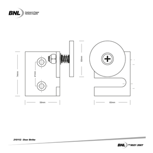 BNL 210112 Bondor Magnet Door Strike Specifications