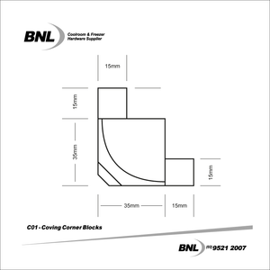 BNL C01 Coving Corner Block Specifications