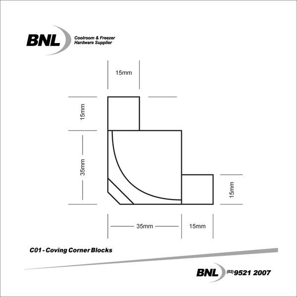 C01 BNL Coving Corner Blocks - BNL Supply