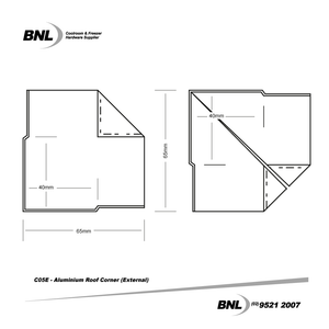 BNL C05E External Aluminium Roof Corner Specifications