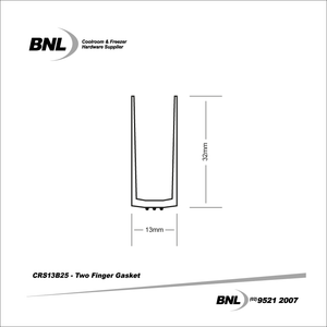 BNL CRS13B25 Black Door Gasket Specifications