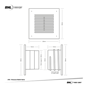 BNL D10 Large Pressure Relief Valve Specifications