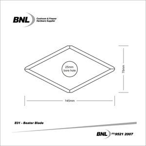 BNL E01 Panel Cutting Beater Blade Specifications