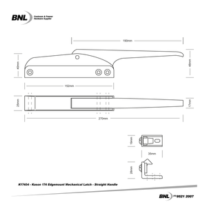 BNL K17404 Kason 174 Edgemount Mechanical Latch Specifications