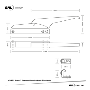 BNL K174B04 Kason 174 Edgemount Mechanical Latch Specifications