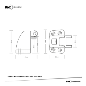 BNL K565003 Kason K56 Strike Specifications