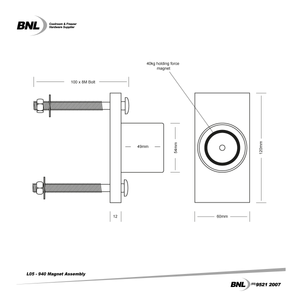 BNL L05 940 Magnet Assembly Specifications