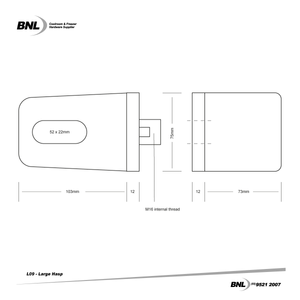 BNL L09 Large Hasp Specifications