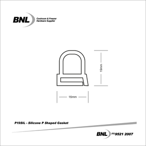 BNL P19SIL P Shaped Silicone Door Seal Specifications