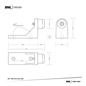 BNL S02 Large Floor Door Stop Specifications