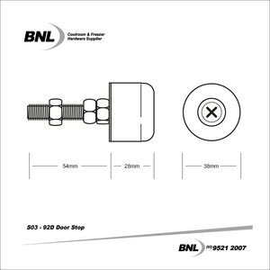 BNL S03 92D Door Stop Specifications
