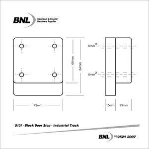 BNL S10I Industrial Door Stop Specifications
