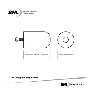 BNL S14R Bondor Door Stop Rubber Specifications
