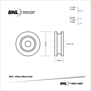 BNL W03 50mm Wheel Specifications