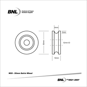 BNL W09 50mm Delrin White Wheel Specifications