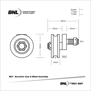 BNL W21 Eccentric Wheel Assembly Specifications