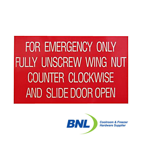 BNL P07SW Unscrew Wing Nut and Slide Sticker